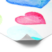 Waterverf harten poster (Hoek)