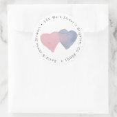 Waterverf harten rond adres label Sticker (Tas)