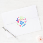 Waterverf harten ronde sticker (Envelop)