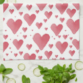 Waterverf harten theedoek (Gevouwen)
