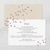 waterverf harten trouwkaartje RSVP kaartje (Voorkant / Achterkant)