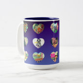 Waterverf harten tweekleurige koffiemok (Voorkant links)