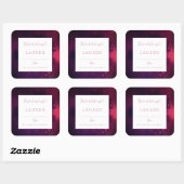 Waterverf Harten Valentijn Bookplate Vierkante Sticker (Vel)