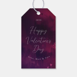 Waterverf Harten Valentijn Favor of Gift Label Cadeaulabel