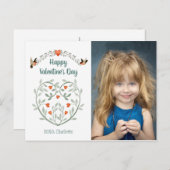 Waterverf Harten Valentijn Fotokaart Briefkaart (Voorkant / Achterkant)