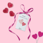 Waterverf harten Valentijn's Day Gift Labels Cadeaulabel