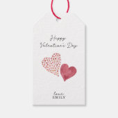 Waterverf harten Valentijn's Day Gift Labels Cadeaulabel (Voorkant)