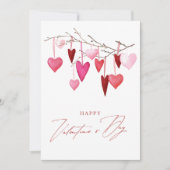 Waterverf Harten Valentijnsdag Feestdagenkaart (Voorkant)