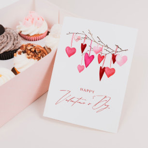 Waterverf Harten Valentijnsdag Feestdagenkaart