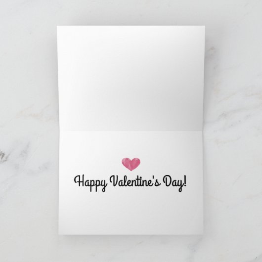 Waterverf Harten Valentijnsdag kaart (Binnen)