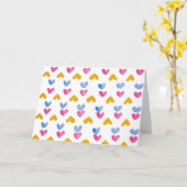 Waterverf Harten Valentijnsdag kaart (Gele Bloem)