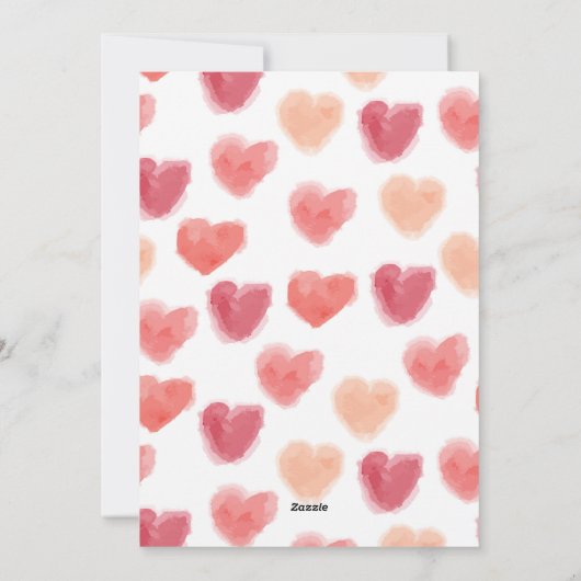 Waterverf harten | Valentijnsdag Kaarten (Achterkant)