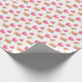 Waterverf Harten & Valentijnse  Cadeaupapier (Hoek)