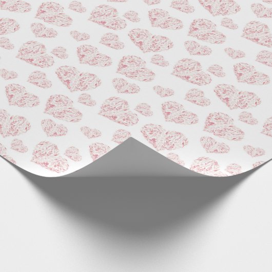 Waterverf Harten Valentijnse Cadeaupapier (Hoek)