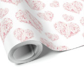 Waterverf Harten Valentijnse Cadeaupapier (Rol Hoek)