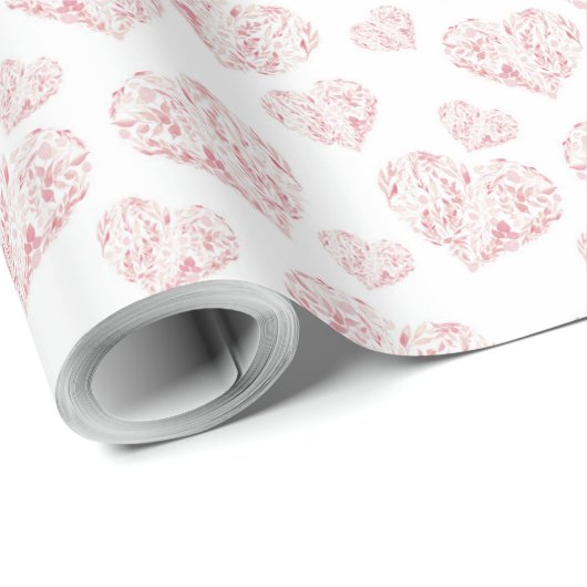 Waterverf Harten Valentijnse Cadeaupapier (Rol Hoek)