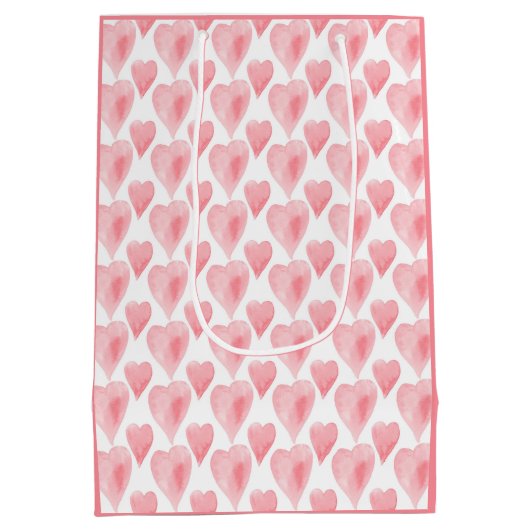 Waterverf Harten Valentijnse Medium Cadeauzakje (Achterkant)