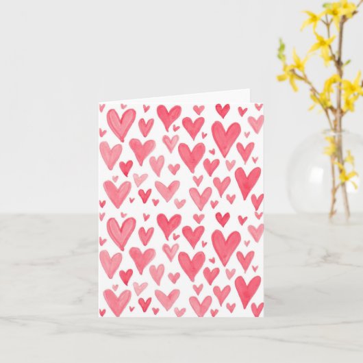 Waterverf harten van valentijns kaart (Gele Bloem)