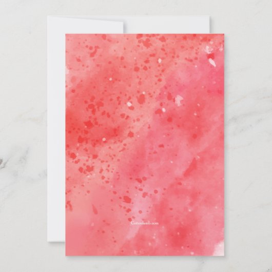 Waterverf - harteuitnodiging kaart (Achterkant)