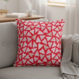 Waterverf Hartjes Valentijnsdag Koekjes  Kussen