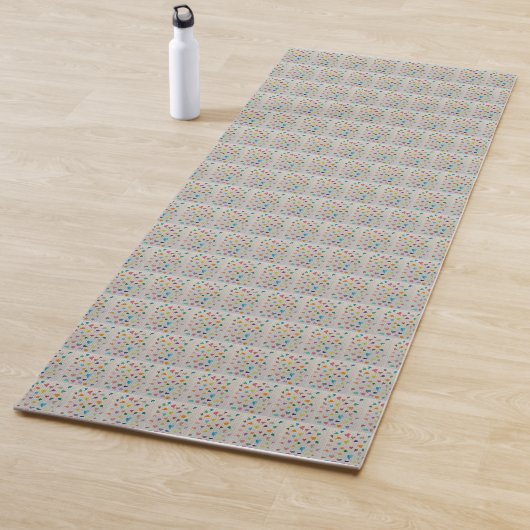 Waterverf Hartjes Yoga Mat (In situ)
