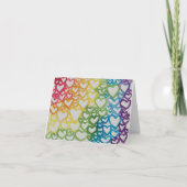 Waterverf hartkaart bedankkaart (Voorkant)