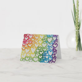 Waterverf hartkaart bedankkaart