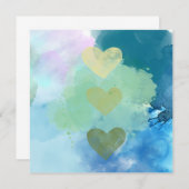 Waterverf hartkaart kaart (Voorkant / Achterkant)