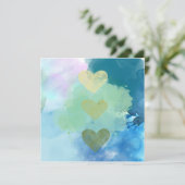 Waterverf hartkaart kaart (Staand voorkant)