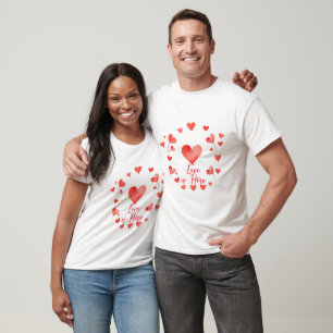 Waterverf hartkrans t-shirt
