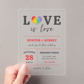 Waterverf hartliefde is liefde voor homoseksuele b acryl uitnodigingen (Insitu (Draagbaar))