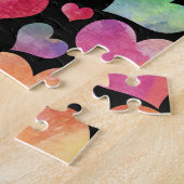 Waterverf Hartpatroon Cute Girly Colorful Hard Legpuzzel (Zijkant)