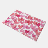 Waterverf hartpatroon deurmat (Schuin)