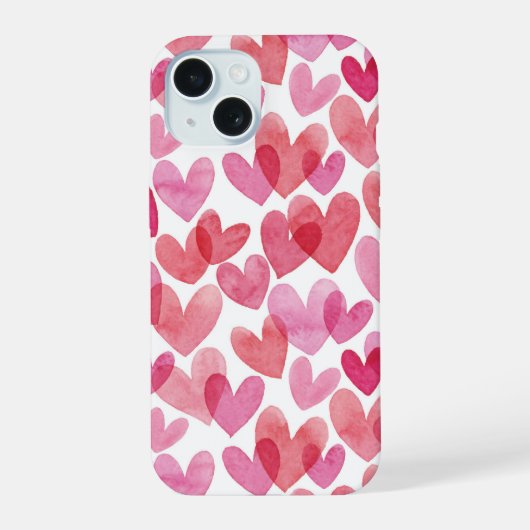 Waterverf hartpatroon iPhone 15 case (Achterkant)