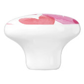 Waterverf hartpatroon keramische knop (Zijkant)