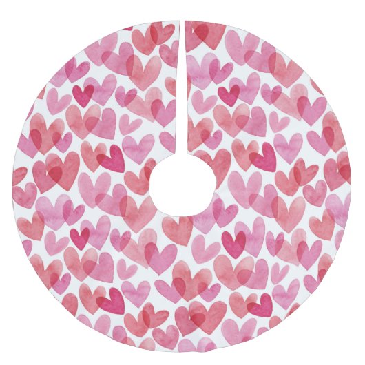 Waterverf hartpatroon kerstboom rok (Voorkant)