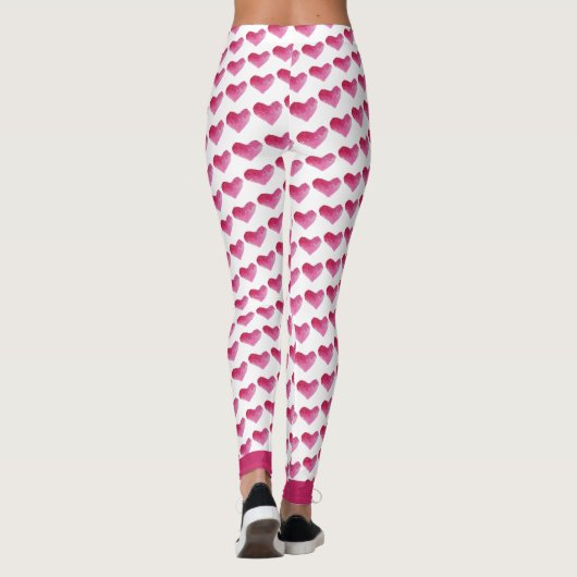 Waterverf hartpatroon leggings (Achterkant)