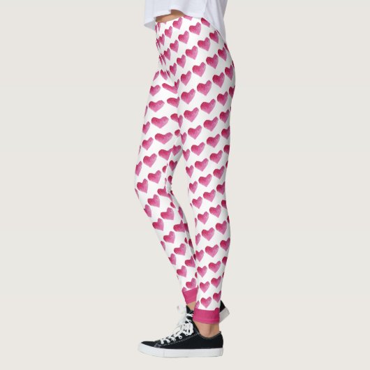 Waterverf hartpatroon leggings (Links)