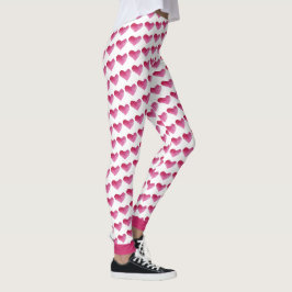 Waterverf hartpatroon leggings