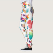 Waterverf hartpatroon leggings (Links)