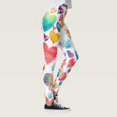 Waterverf hartpatroon leggings (Rechts)