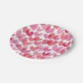 Waterverf hartpatroon papieren bordje (Gekanteld)