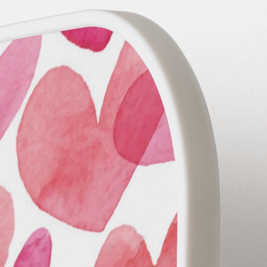 Waterverf hartpatroon pickleball paddle (Links Detail)