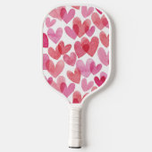 Waterverf hartpatroon pickleball paddle (Achterkant)