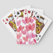 Waterverf hartpatroon pokerkaarten (Achterkant)