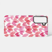 Waterverf hartpatroon samsung galaxy hoesje (Achterkant horizontaal)