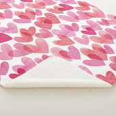 Waterverf hartpatroon sherpa deken (3/4)