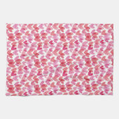 Waterverf hartpatroon theedoek (Horizontaal)