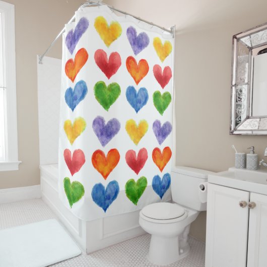 Waterverf hartschoeisel gordijn (In situ)