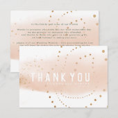 Waterverf Hartspier Moderne Abstracte kunst Bedankkaart (Voorkant / Achterkant)